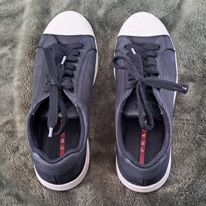 Prada Women's Black and White Sneakers